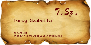 Turay Szabella névjegykártya